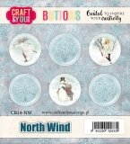 Badziki/buttons North Wind 6szt