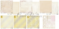 Romantic Day & Gold- zestaw papierów 30x30cm