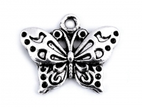 Zawieszka metalowa MOTYL 16x20mm platyna