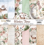 ScrapBoys- WINTER TIME- zestaw papierów 30x30