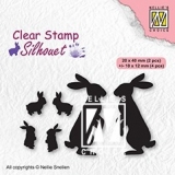 Stempel Nellie's Choice SIL082 Krliki Zajce