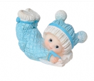 Dziecko niemowlak niebieski z ksik 1szt. 7cm
