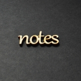 Notes- napis drewniany