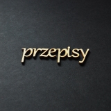 Przepisy-  napis drewniany