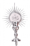 Kielich z hosti�, hostia, IHS srebrny