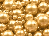 Szklane woskowane pery O4-12mm 50g ZOTY KLASYCZN