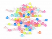 Koraliki plastikowe wiecce w ciemnoci O8 mm 50g