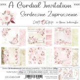 A CORDIAL INVITATION - zestaw papierw 15x15cm