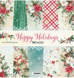 Happy Holidays - Zestaw papierw 30x30cm