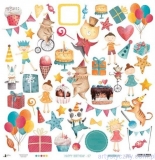 Papier elementy- Happy Birthday 07 30x30cm