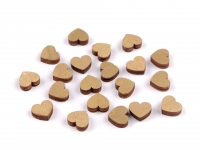 Serca drewniane mini 10mm zote 5szt