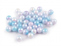 Koraliki plastikowe efekt memaid 10mm 10szt. niebi