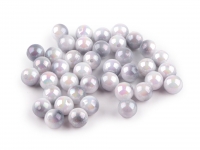 Koraliki plastikowe efekt memaid 10mm 10szt. szary