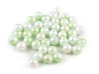 Koraliki plastikowe efekt memaid 10mm 10szt. ziele