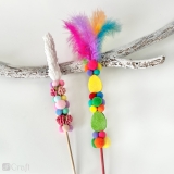 Pompony Pluszowe MIX 60szt. RAINBOW