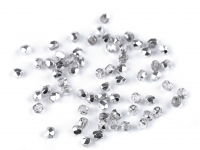 Szklane koraliki szlif. 3mm srebrny 46szt