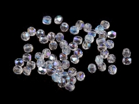Szklane koraliki szlif. 3mm Transparent - AB 48szt