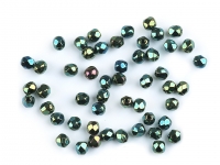 Szklane koraliki szlif. 3mm zielony ciemny 44szt