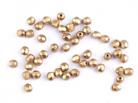 Szklane koraliki szlif. 3mm zoty 44szt