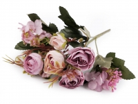 Sztuczny jaskier peonie bukiet stary r pk 4