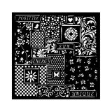 Maska szablon 18x18cm kwiaty kropki patchwork