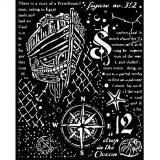 Maska szablon 20x25cm aglowiec morze kompas