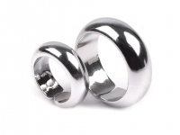 Obrczki plastikowe 18 i 23mm para srebrne