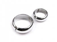 Obrczki plastikowe 18 i 23mm para srebrne