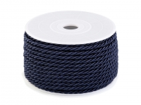 Sznurek skr�cany 3mm niebieski paryski 1m