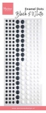 Enamel dots kropki pere�ki BLACK& WHITE 198 czarne