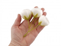 Kwiat materia�owy jaskier peonie 3,5 3szt. KREMOWE