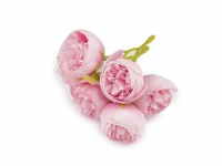 Kwiat materiałowy jaskier peonie 3,5 3szt. STARY R