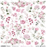 Lovely Day IN PINK- FLOWERS papier 30x30cm
