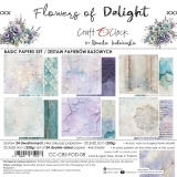 FLOWERS OF DELIGHT - zestaw papier�w 20x20 BASIC
