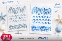 Maska szablon - Tło Waves Fale