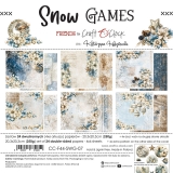 SNOW GAMES- 20x20 zestaw papierów MIX