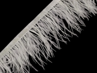 Ta�ma z pi�r marabuta szer. 5-10cm 50cm bia�e