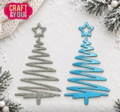 Wykrojniki- Christmas Tree Zig Zag Choinka zig zag