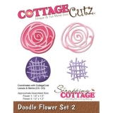 Wykrojnik Cottage Cutz Doodle Flowers Set 2