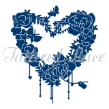 Wykrojnik Tattered Lace- Floral Heart