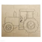 Drewniane puzzle do kolorowania- Traktor 17,6x14,7
