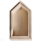 Drewniany domek 17x9x4 + 15x7,5x4 cm