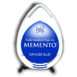 Tusz do stempli Memento Dew drops DANUBE BLUE 15