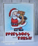 Stempel- Puppy Kisses for Santa 3x4