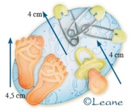 Wykrojnik Baby things- stopy dziecice