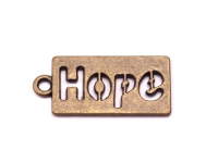 Zawieszka napis HOPE 11x23mm stary mosidz