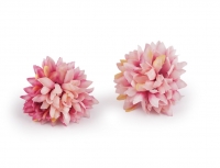 Kwiaty materiaowe 4cm 1szt. rowy
