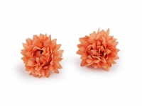 Kwiaty materiaowe 4cm 1szt. ososiowy ciemny