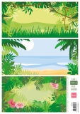 Arkusz A4 Tropikalna pla¿a obrazki do wycinania