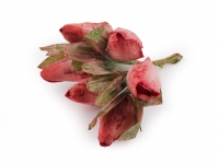 Kwiaty materiaowe tulipany 3szt. vintage czerwony